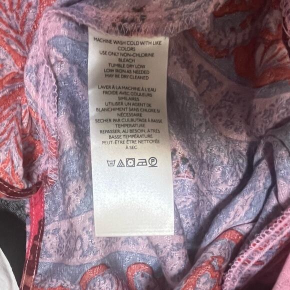 Free People Women's Tied to You Top Rare Color Combo Viscose Top sz. S - Picture 5 of 6